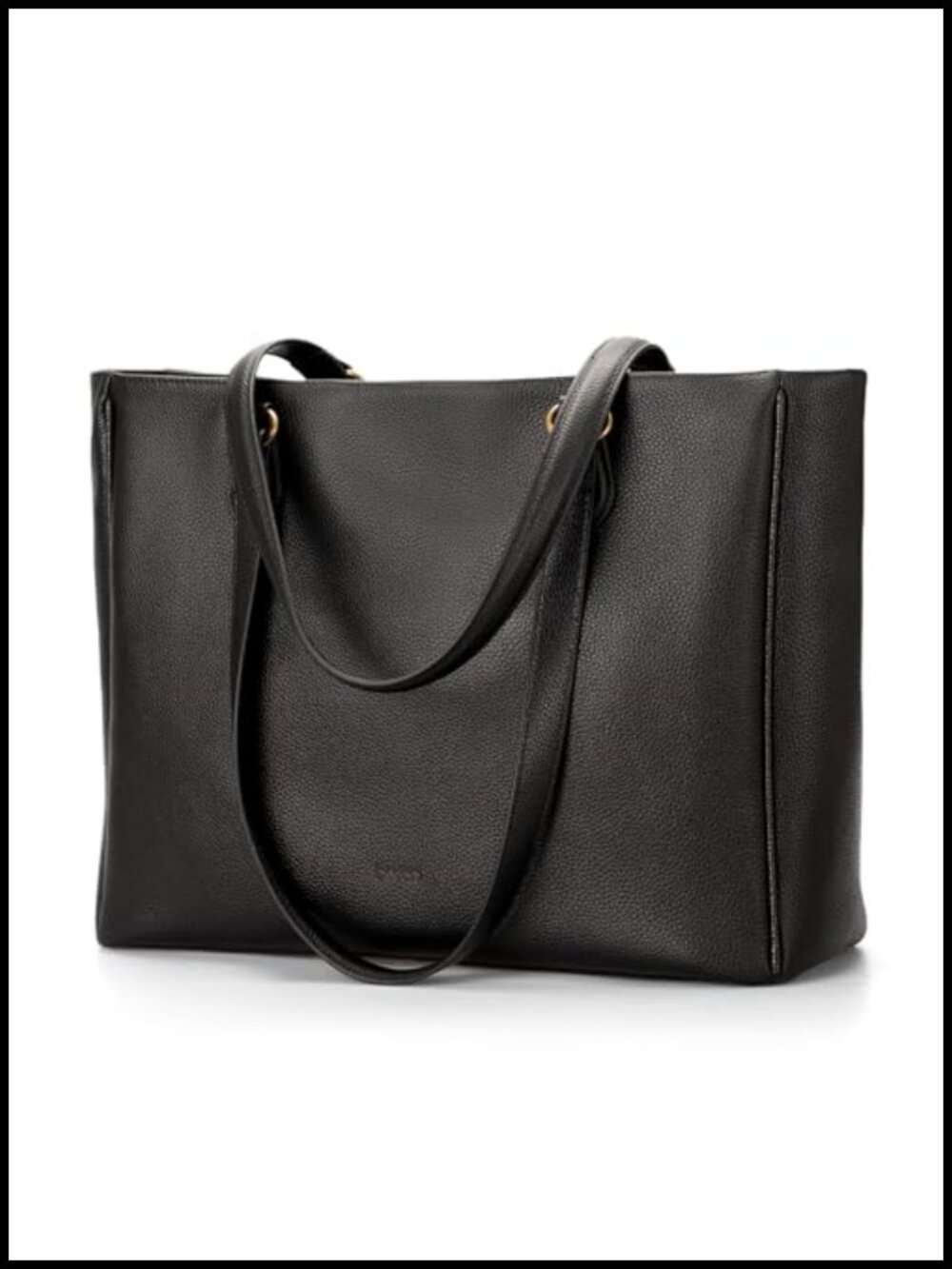 Genuine Leather Work Tote Bag Padded 15.6" Laptop Purse Handbag